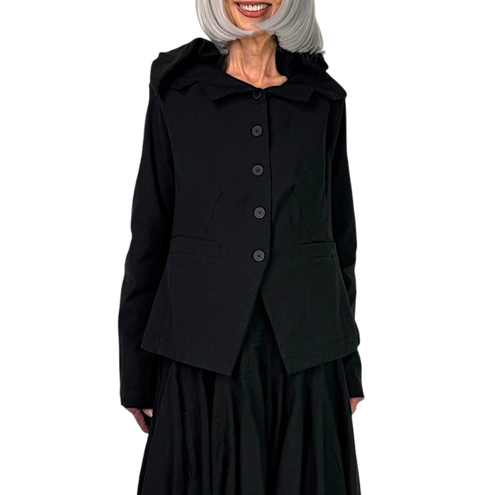 LAYERED COLLAR FITTED JACKET
