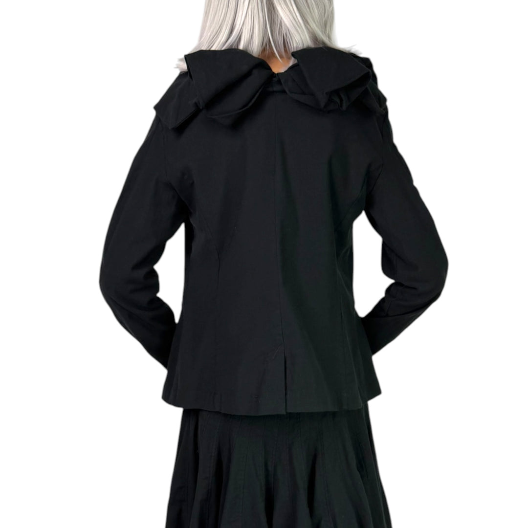 LAYERED COLLAR FITTED JACKET