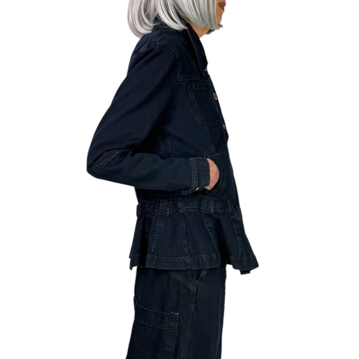 DENIM PEPLUM JACKET