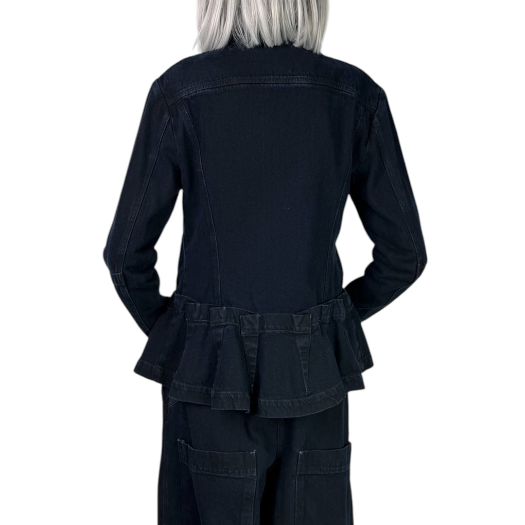 DENIM PEPLUM JACKET