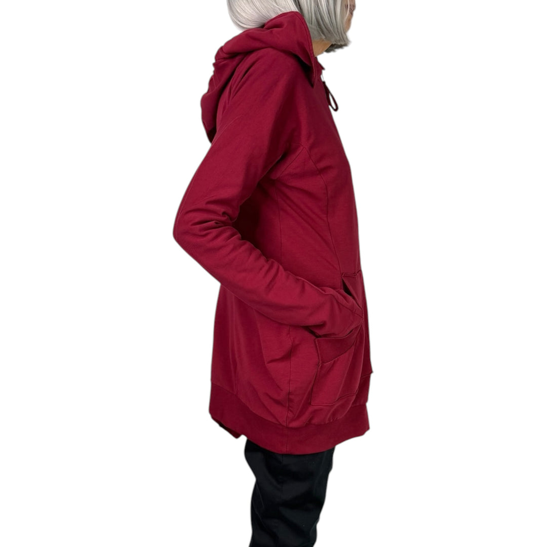 FITTED FLEECE ZIP FRONT HOODIE