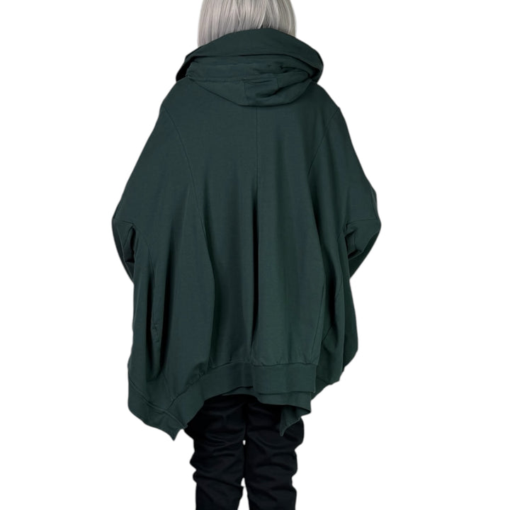 OVERSIZED FLEECE ZIP FRONT HOODIE