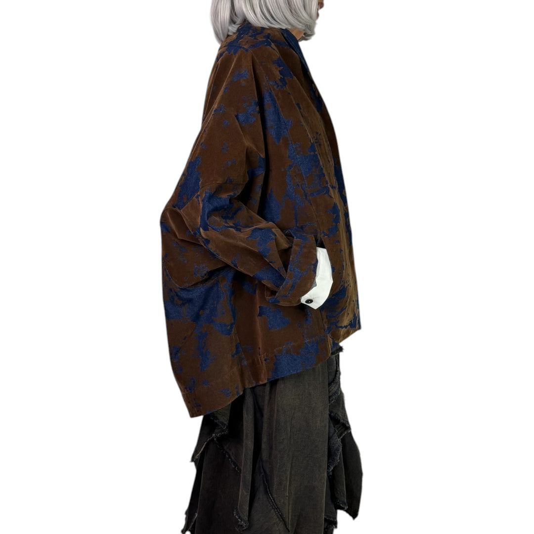 FLOCKED DENIM JACKET
