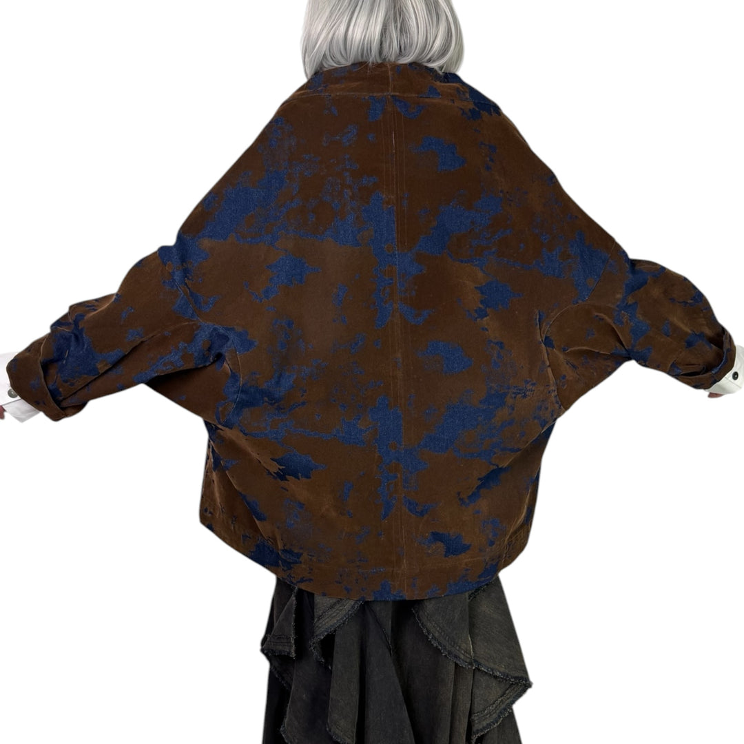 FLOCKED DENIM JACKET