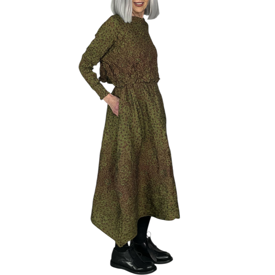 SHIBORI HORIZONTAL PLEAT SKIRT
