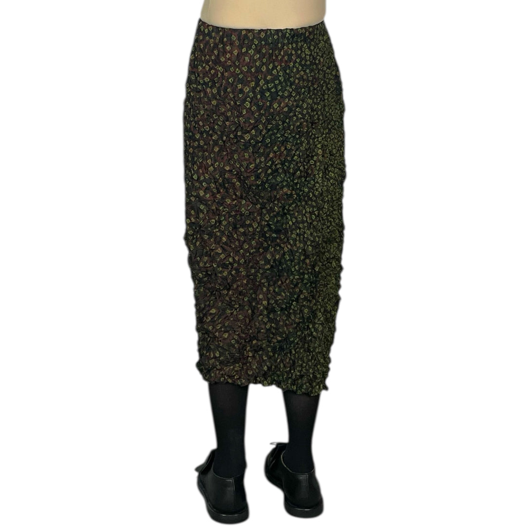 SHIBORI CRUSH PLEAT SLIM SKIRT