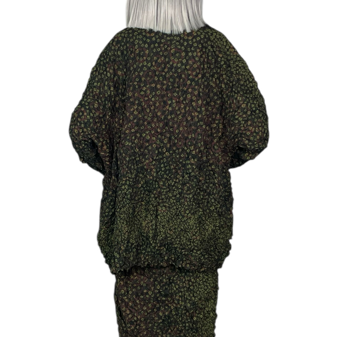 SHIBORI CRUSH PLEAT LONG TOP