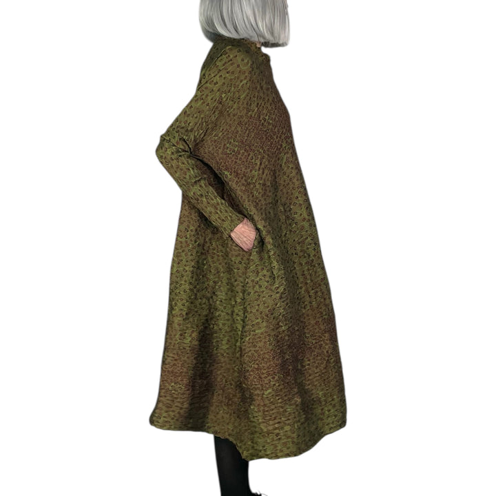 SHIBORI HORIZONTAL PLEAT DRESS