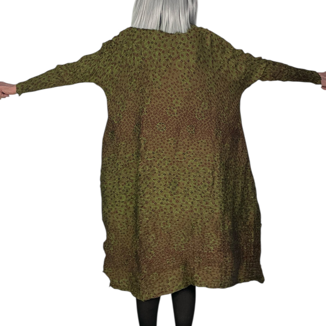 SHIBORI HORIZONTAL PLEAT DRESS