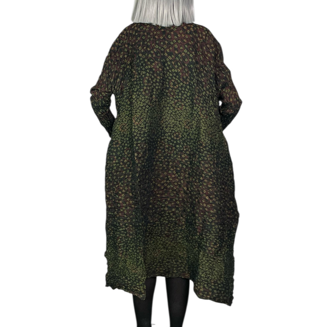 SHIBORI HORIZONTAL PLEAT DRESS