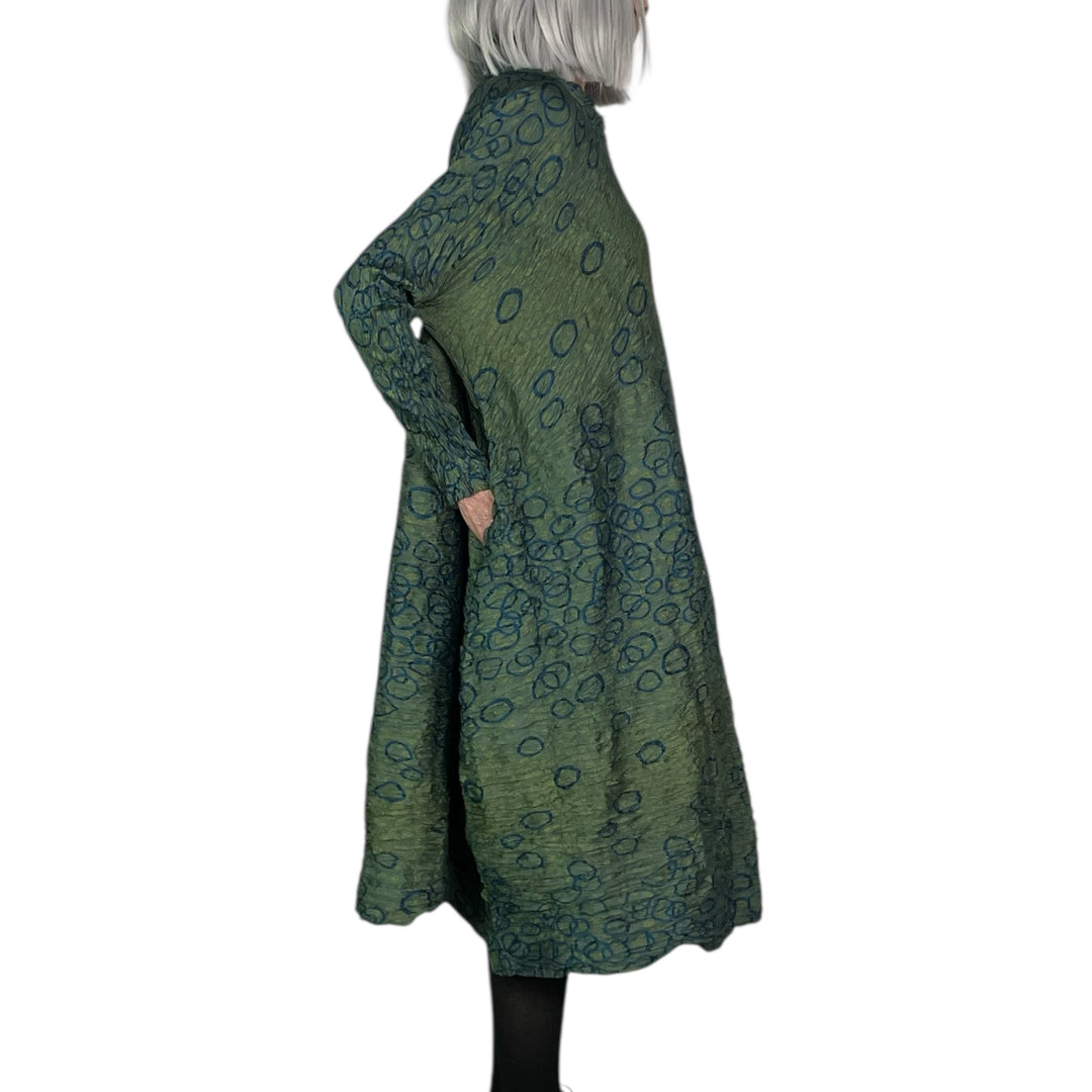 SHIBORI HORIZONTAL PLEAT DRESS