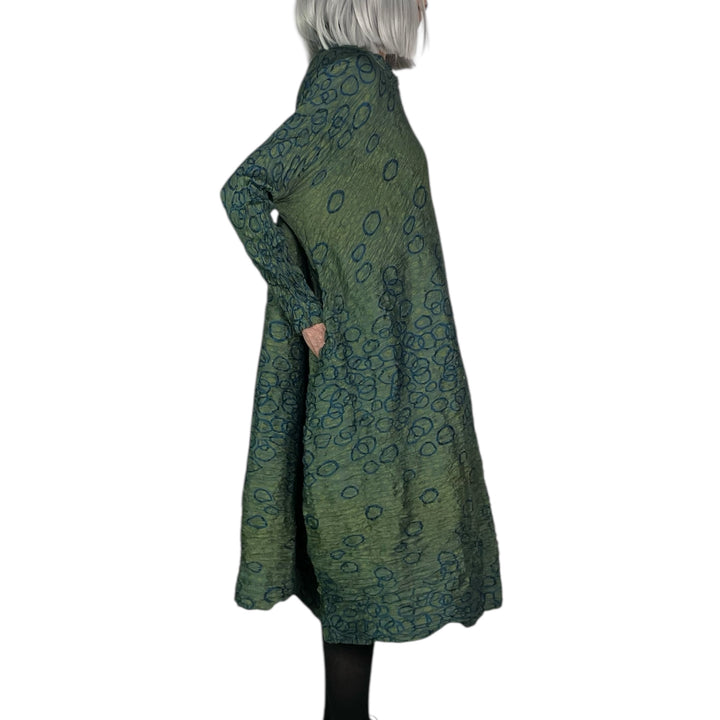 SHIBORI HORIZONTAL PLEAT DRESS