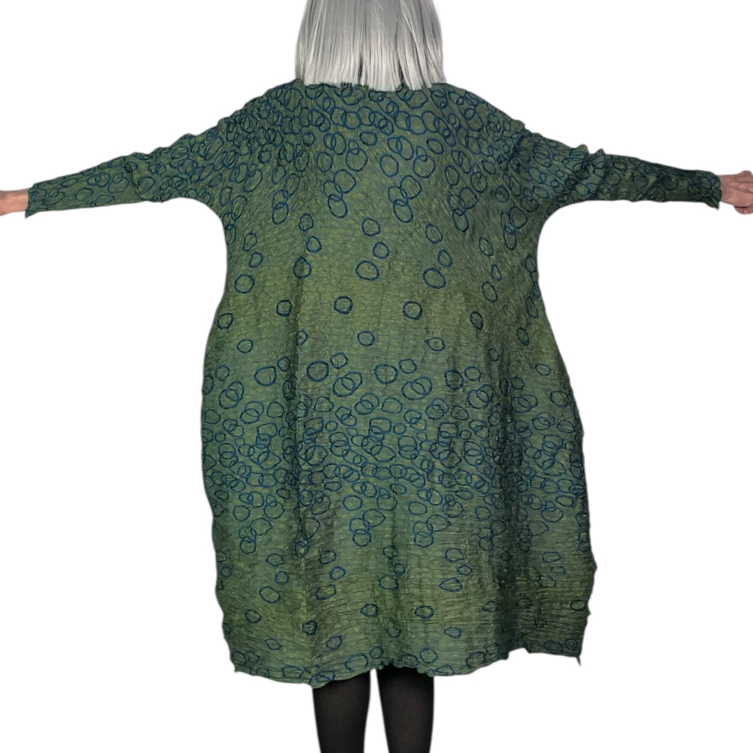 SHIBORI HORIZONTAL PLEAT DRESS