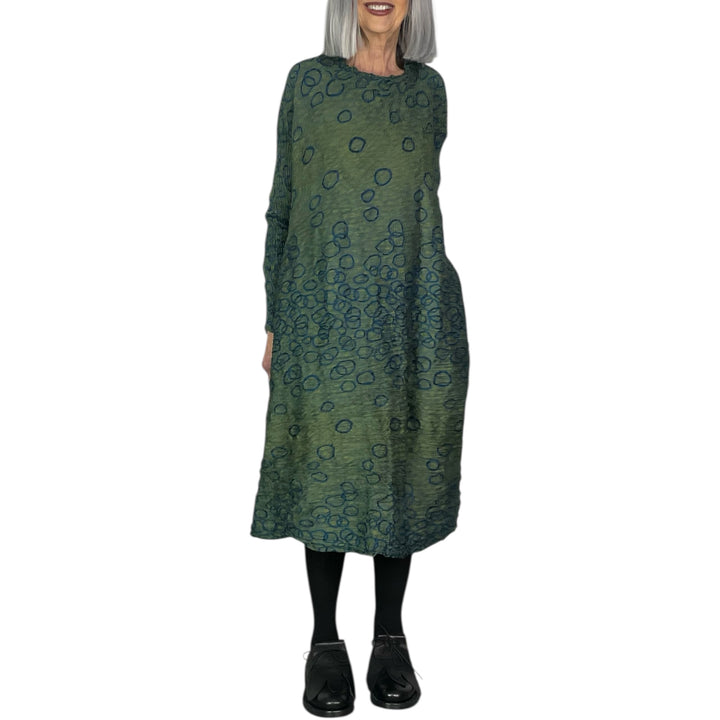 SHIBORI HORIZONTAL PLEAT DRESS