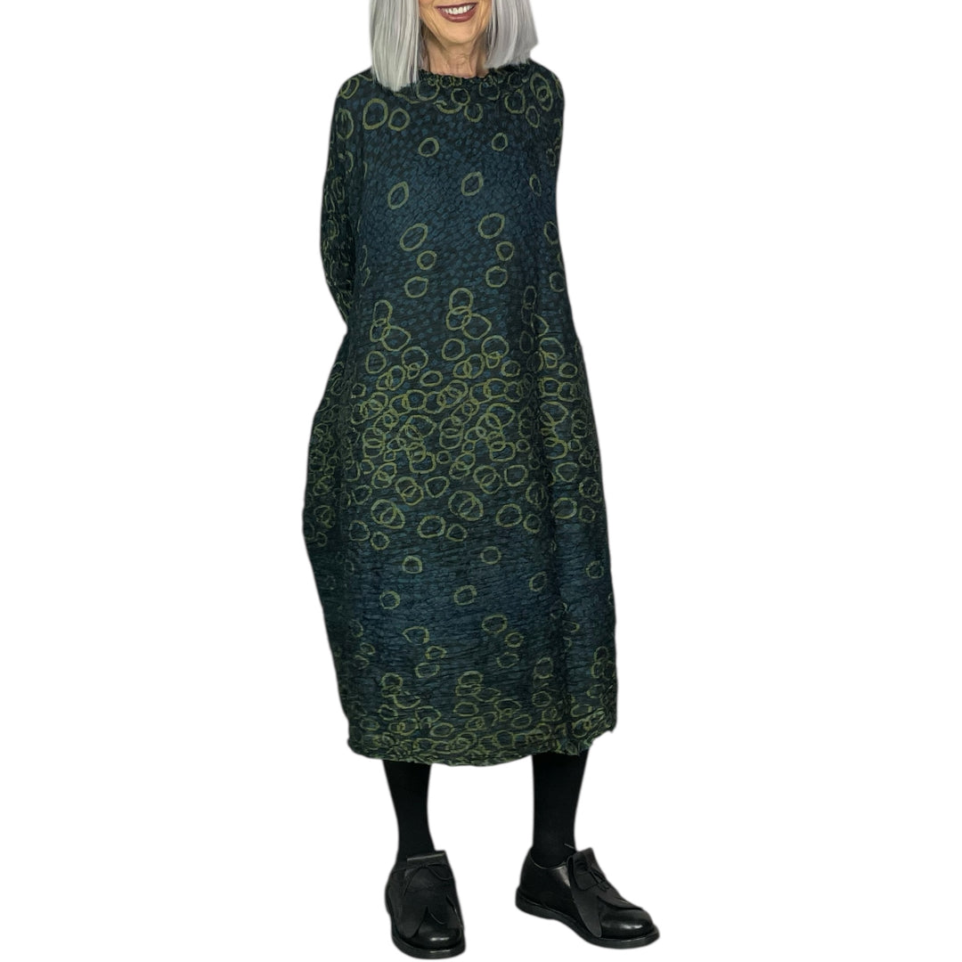 SHIBORI HORIZONTAL PLEAT DRESS