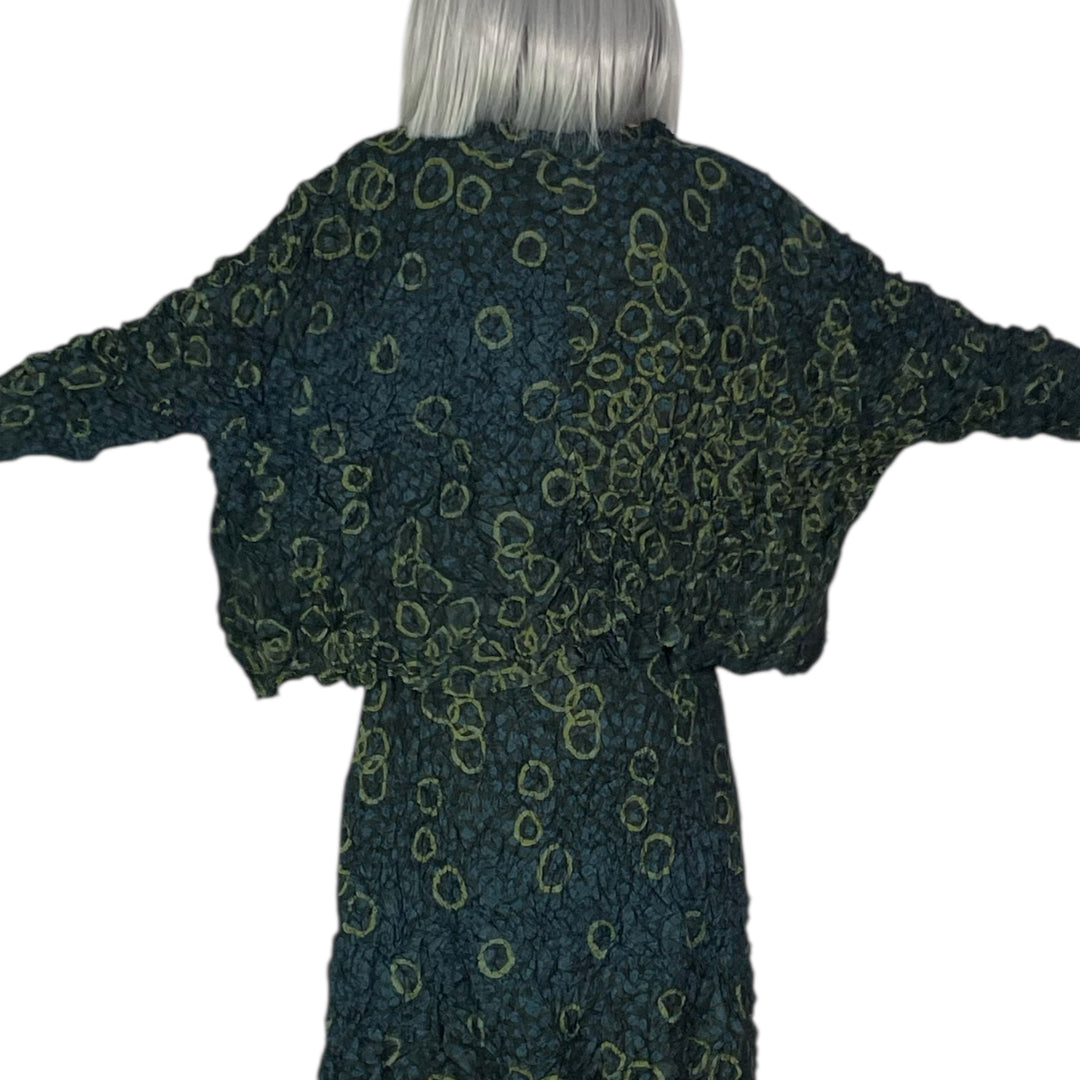 SHIBORI CRUSH PLEAT CROP SHIRT