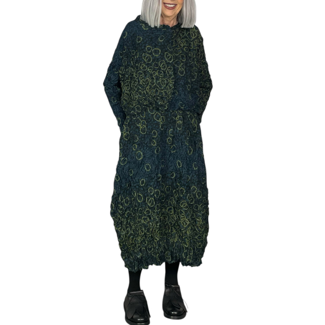 SHIBORI CRUSH PLEAT CROP SHIRT