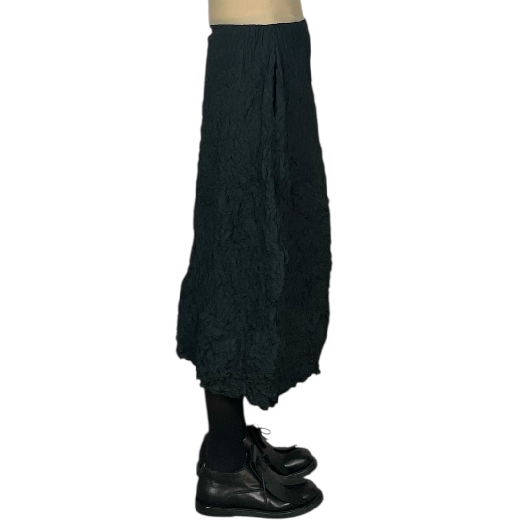 CRUSH PLEAT TAFFETA A-LINE SKIRT