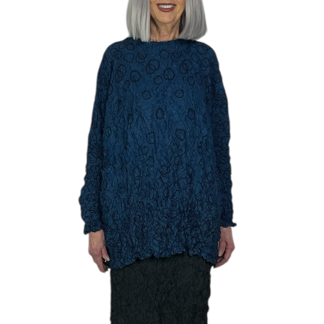 SHIBORI CRUSH PLEAT LONG TOP