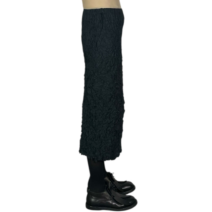 CRUSH PLEAT TAFFETA SLIM SKIRT