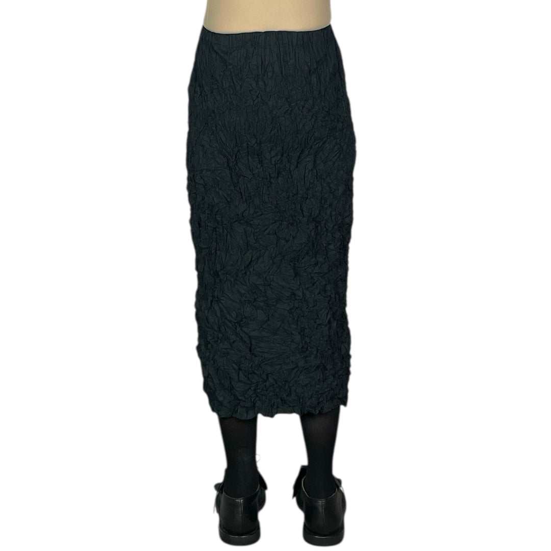 CRUSH PLEAT TAFFETA SLIM SKIRT