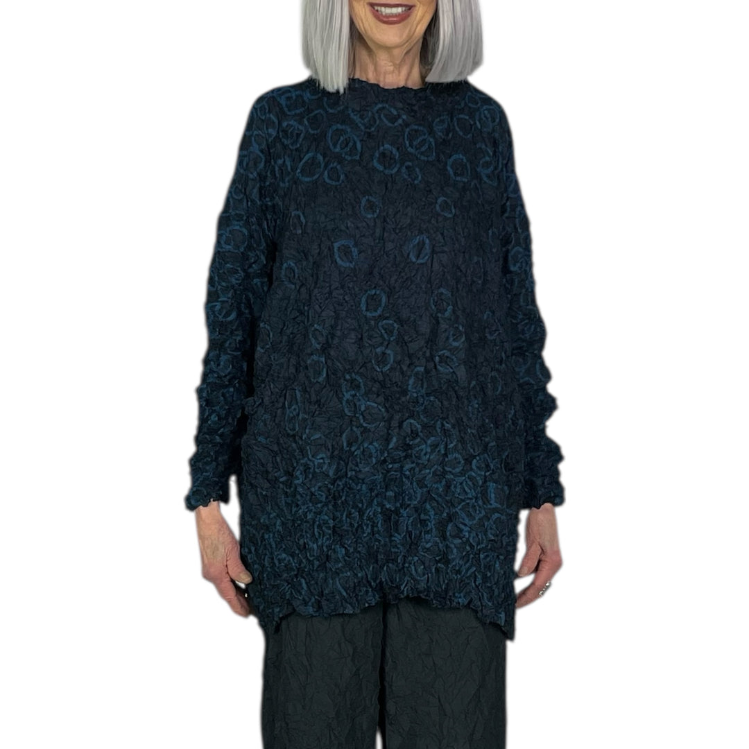 SHIBORI CRUSH PLEAT LONG TOP