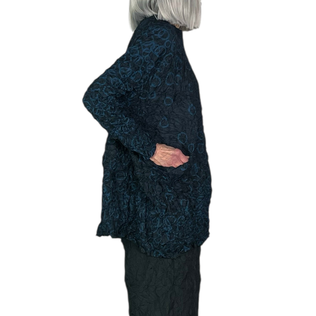 SHIBORI CRUSH PLEAT LONG TOP