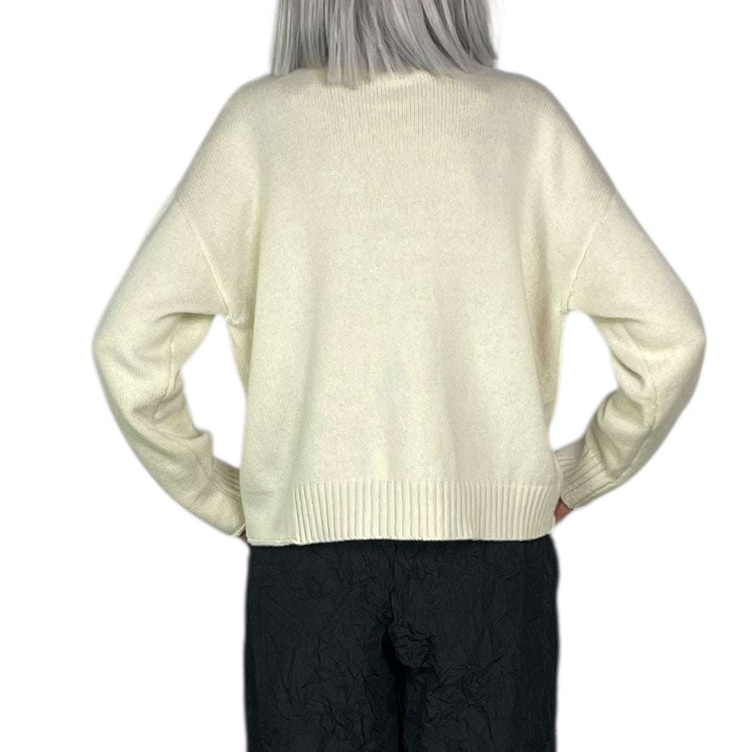 CASHMERE MOCK NECK PULLOVER