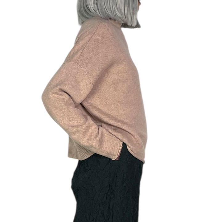 CASHMERE MOCK NECK PULLOVER