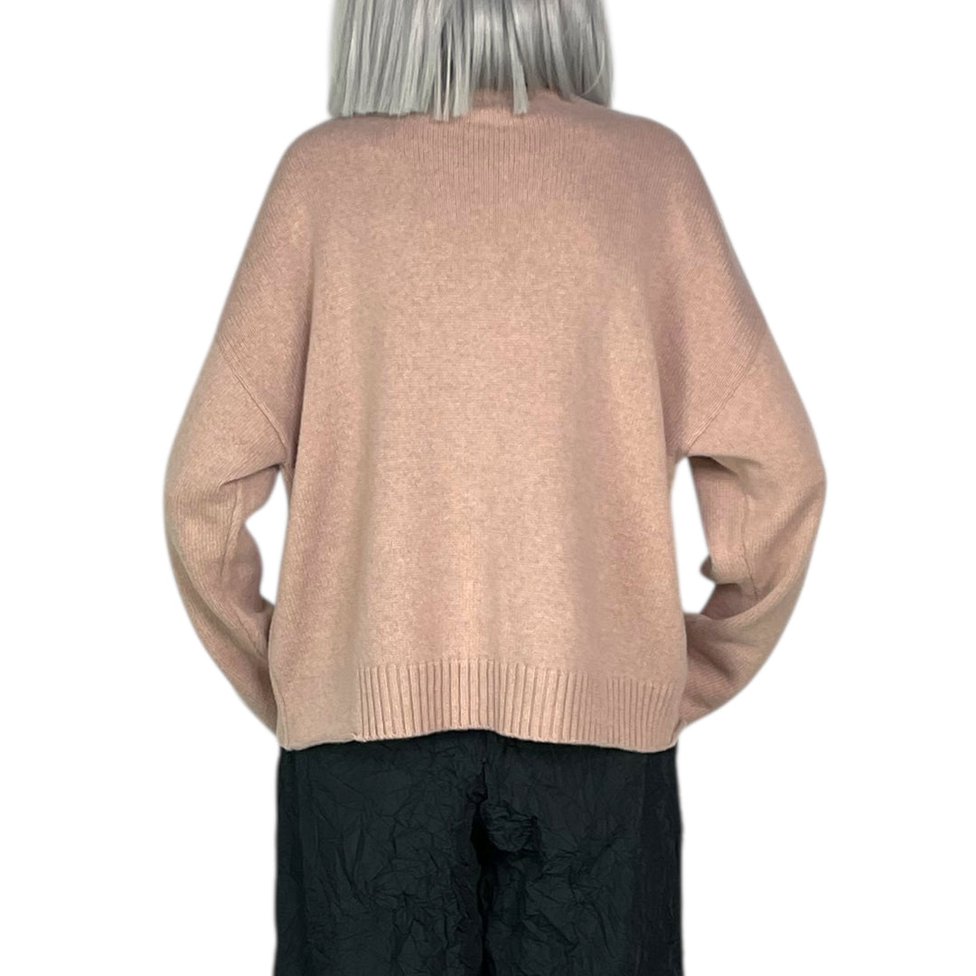 CASHMERE MOCK NECK PULLOVER