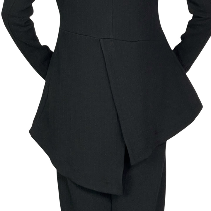 HARING TEXTURED STRIPE JACKET W/BACK TAILS