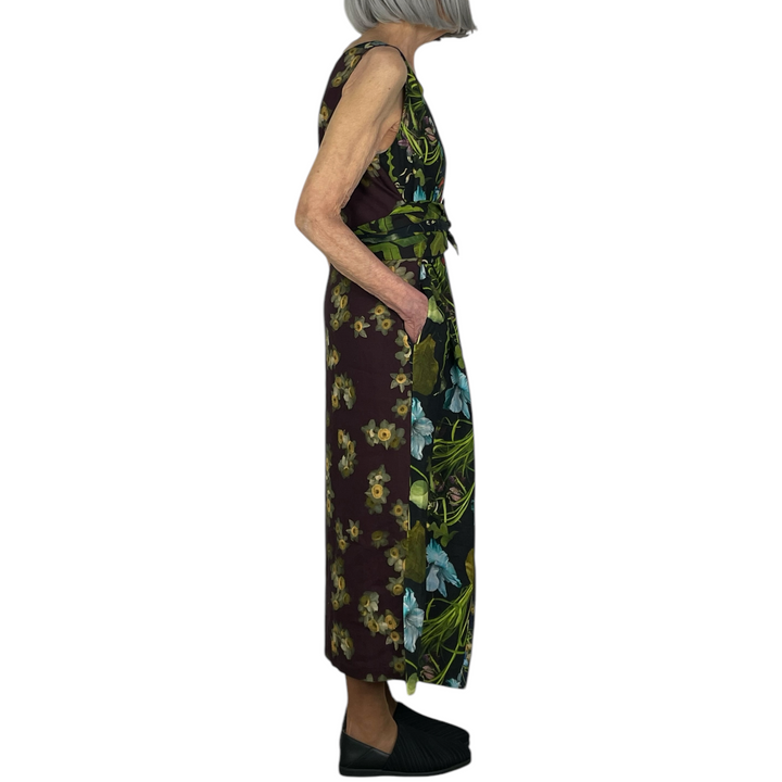 FLORAL PRINT LINEN DRESS