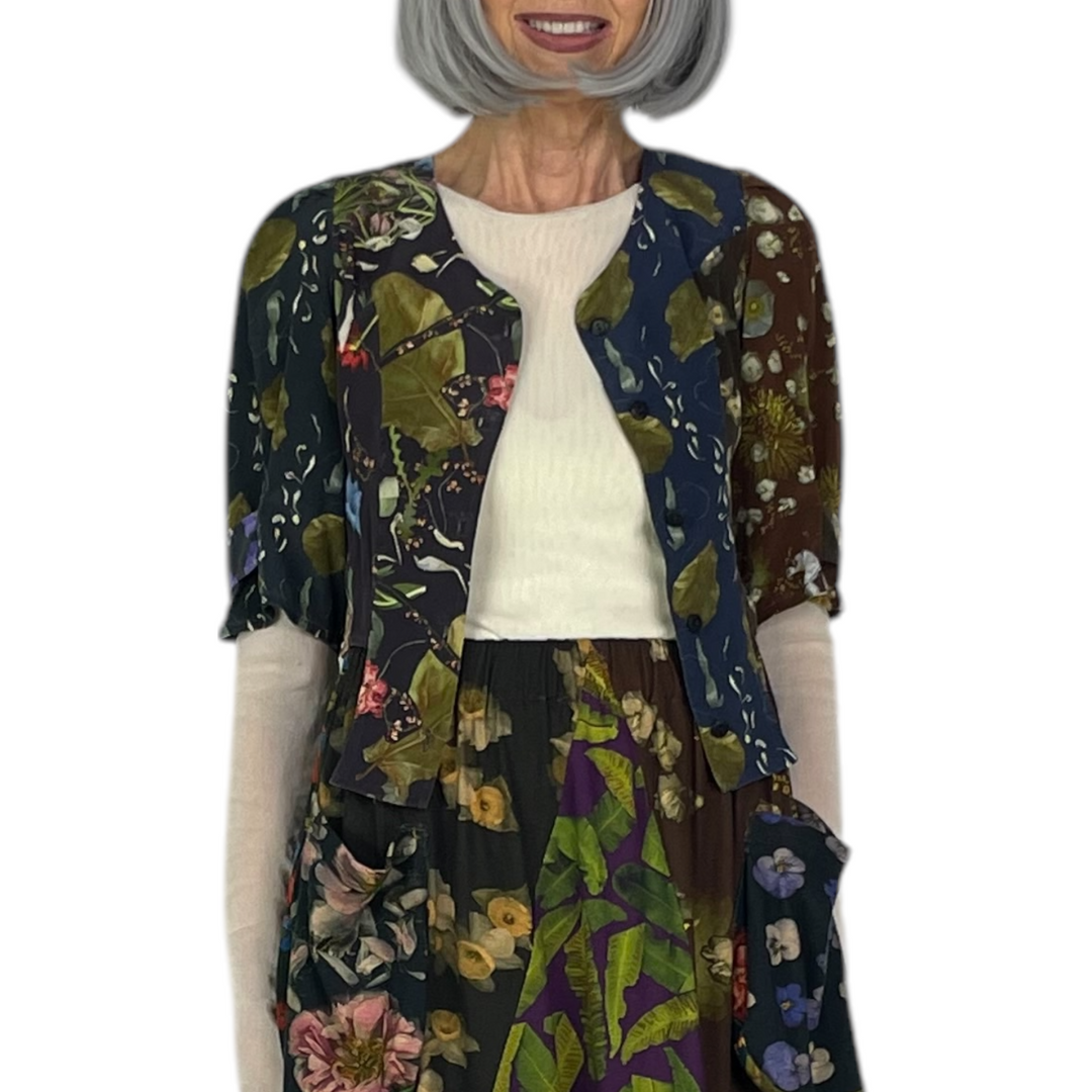 FLORAL PRINT FOLK BLOUSE