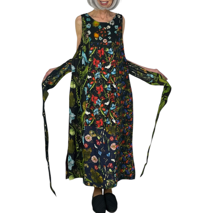 FLORAL PRINT LINEN DRESS