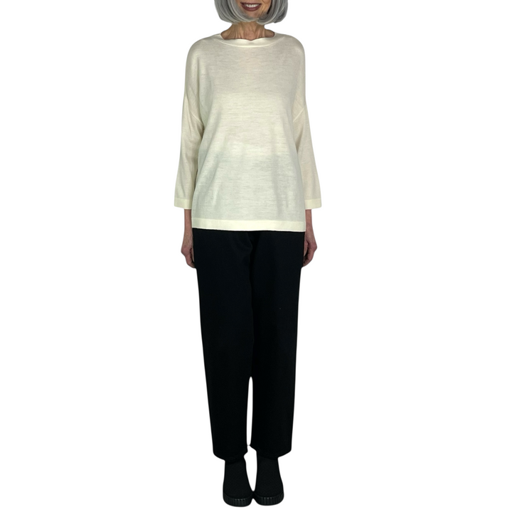 BOATNECK KNIT PULLOVER