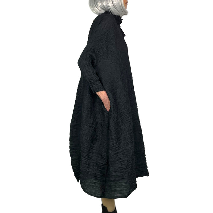 HORIZONTAL PLEAT DRESS