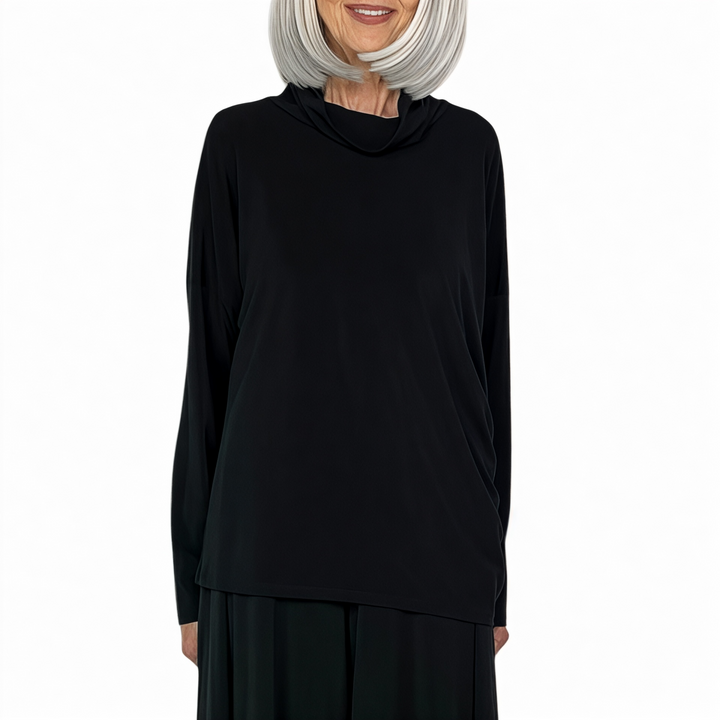 DRAPE JERSEY-68 COWL NECK TOP