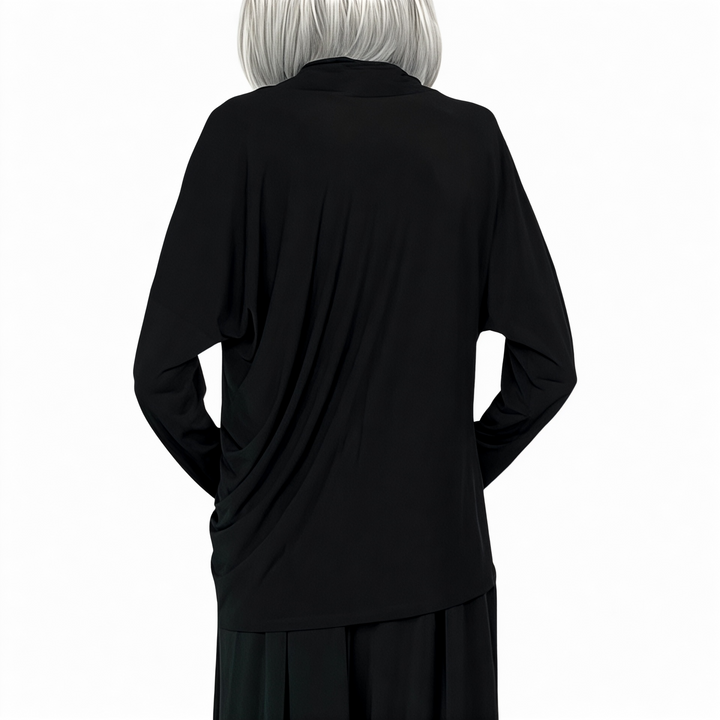 DRAPE JERSEY-68 COWL NECK TOP