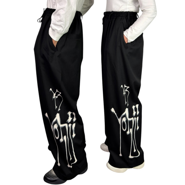Y-3 CHITO GRAPHIC WIDE WOOL PANTS