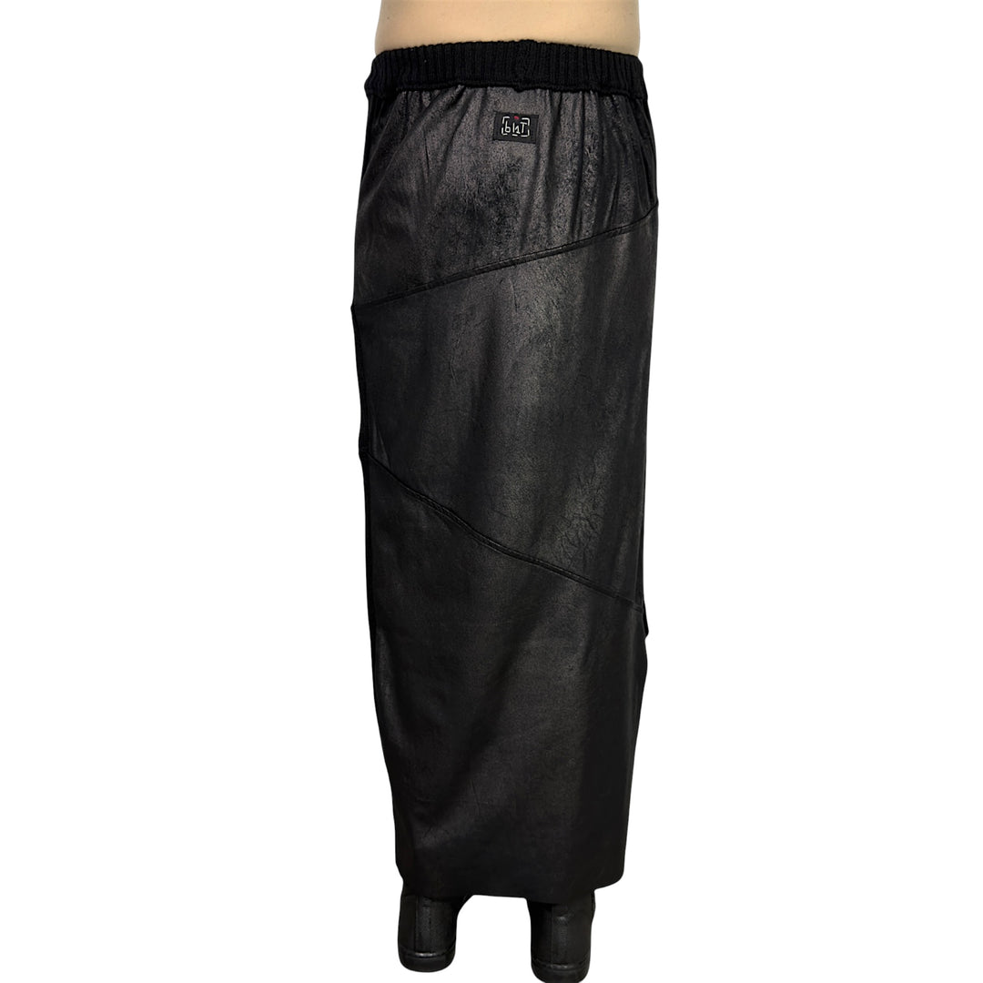 KNIT & ECO SUEDE SLIM SKIRT