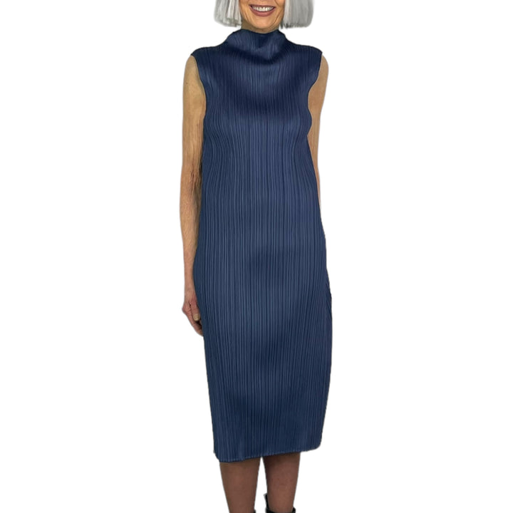 MONTHLY COLORS: AUGUST HI NECK DRESS