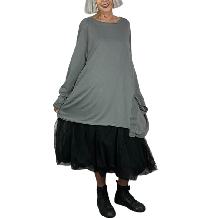 ROUND NECK TUNIC W/POCKET