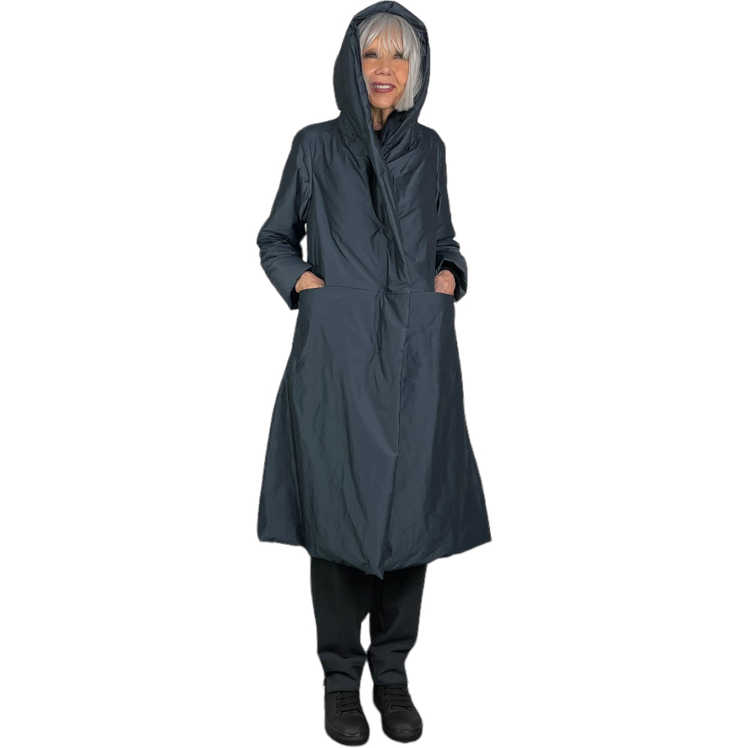 LONG HOODED PUFFER COAT