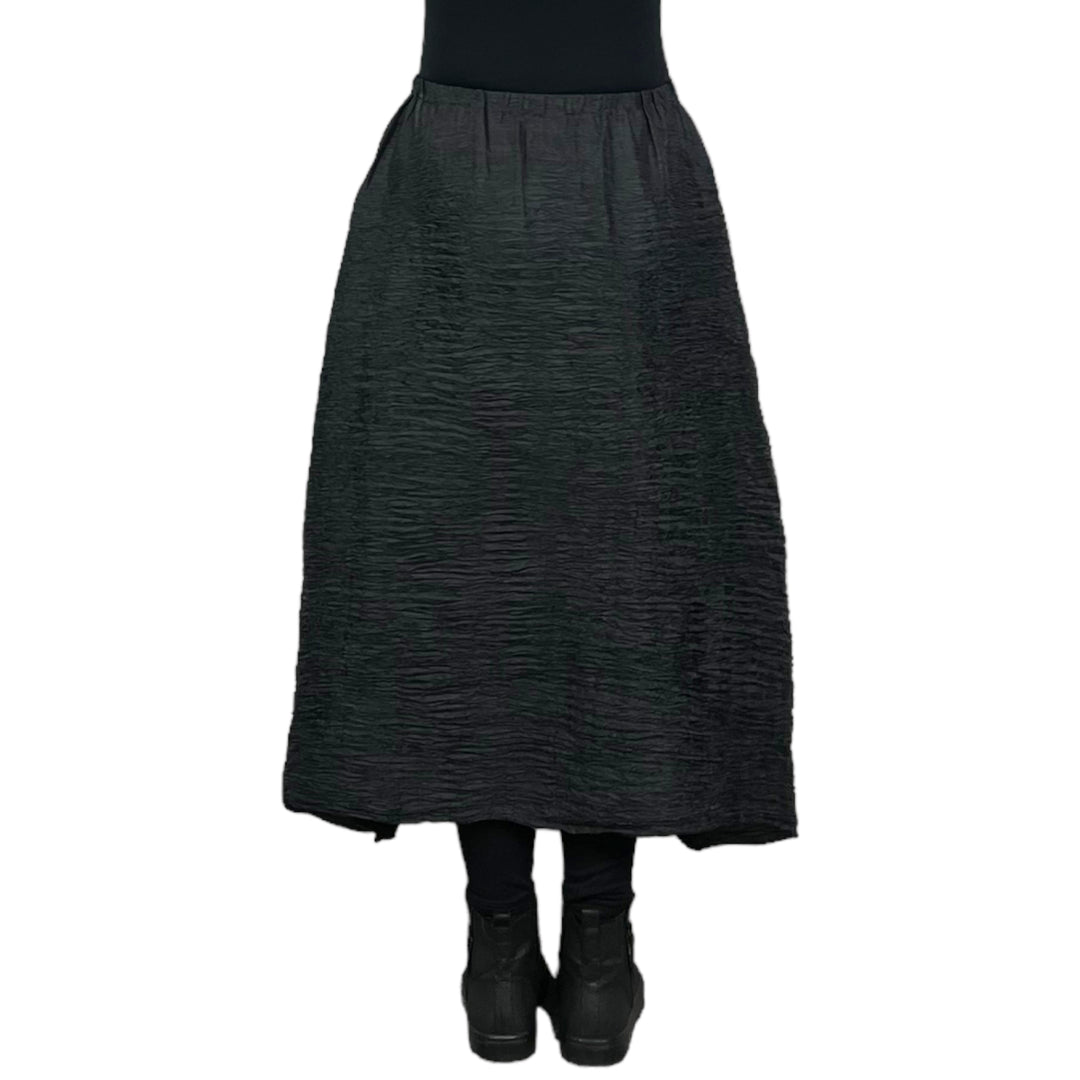 HORIZONTAL PLEAT FULL SKIRT