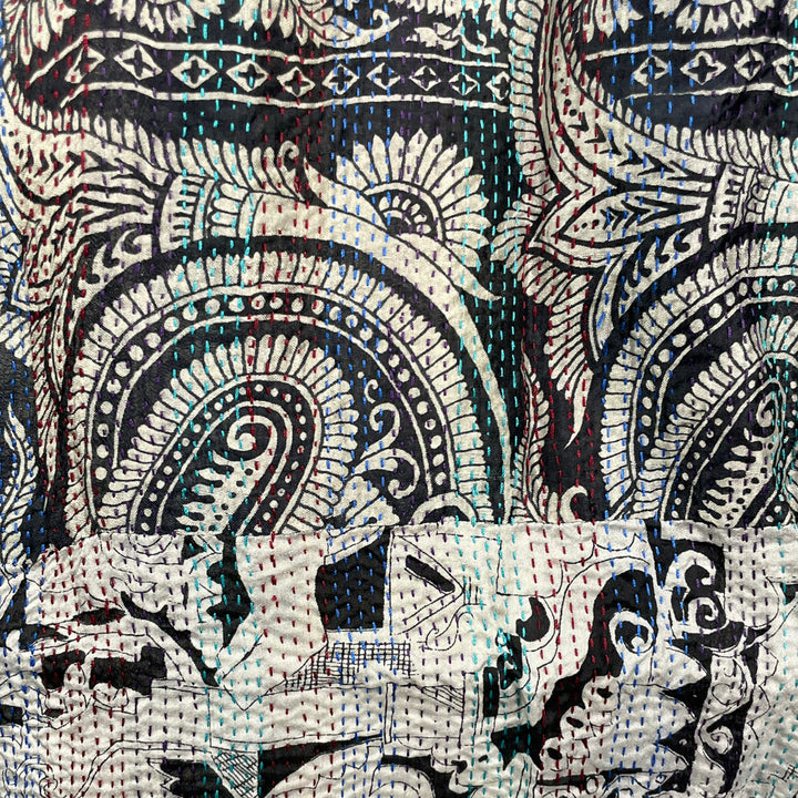 VINTAGE SILK KANTHA PRINT SCARF