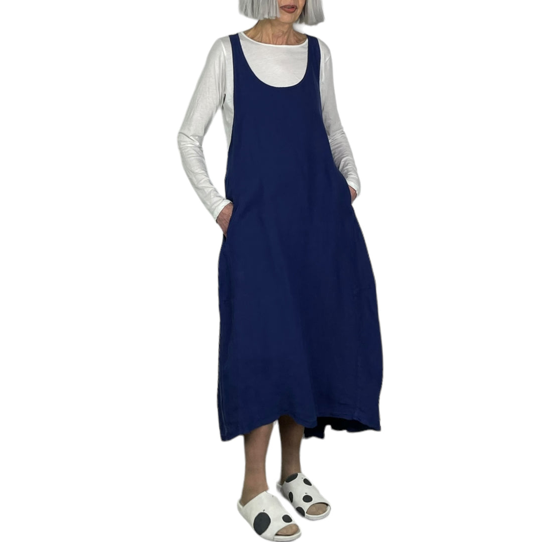 LINEN APRON DRESS