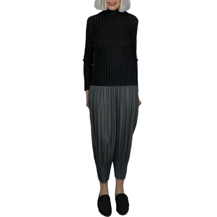 RIB PLEATS BASICS TURTLENECK