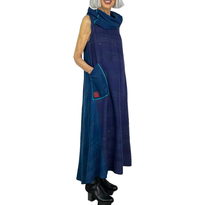 TWILIGHT PRINT COWL NECK MAXI DRESS