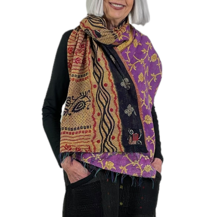 COTTON KANTHA PRINT SCARF