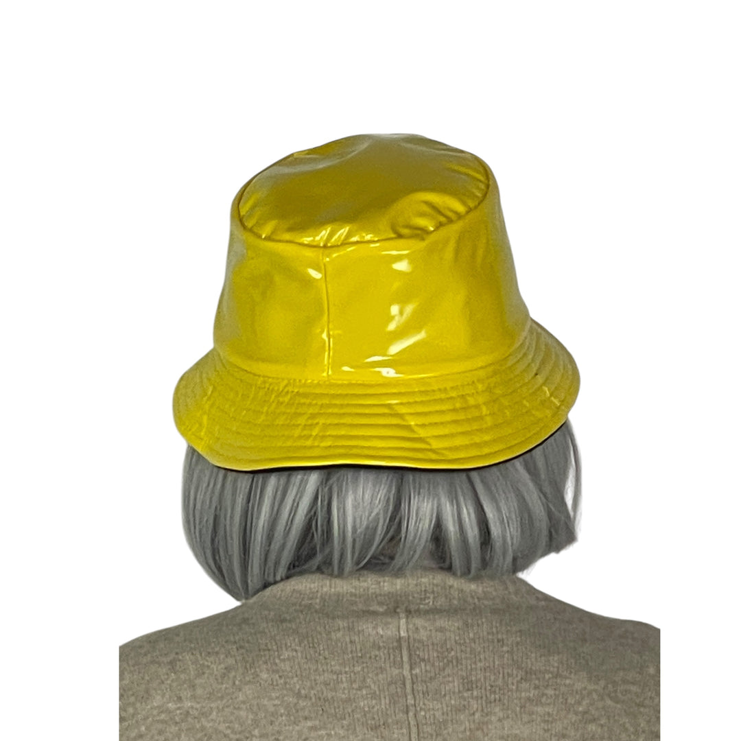 PATENT BUCKET RAIN HAT